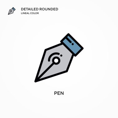 Kalem vektör simgesi. Modern vektör illüstrasyon kavramları. Düzenlemesi ve kişiselleştirmesi kolay.