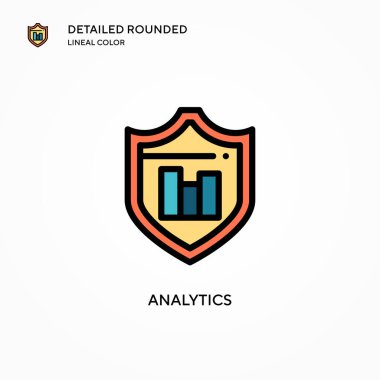 Analitik vektör simgesi. Modern vektör illüstrasyon kavramları. Düzenlemesi ve kişiselleştirmesi kolay.
