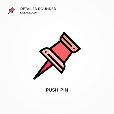 İt-pin vektör simgesi. Modern vektör illüstrasyon kavramları. Düzenlemesi ve kişiselleştirmesi kolay.