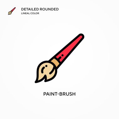 Boya fırçası vektör simgesi. Modern vektör illüstrasyon kavramları. Düzenlemesi ve kişiselleştirmesi kolay.