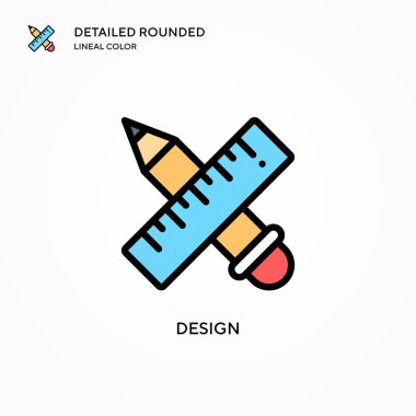 Tasarım vektör simgesi. Modern vektör illüstrasyon kavramları. Düzenlemesi ve kişiselleştirmesi kolay.