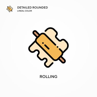 Döndürme vektör simgesi. Modern vektör illüstrasyon kavramları. Düzenlemesi ve kişiselleştirmesi kolay.