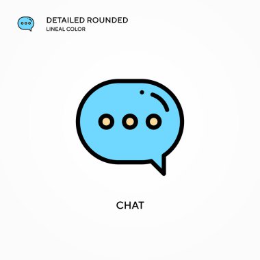 Sohbet vektörü simgesi. Modern vektör illüstrasyon kavramları. Düzenlemesi ve kişiselleştirmesi kolay.