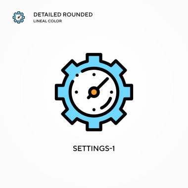 Ayarlar-1 vektör simgesi. Modern vektör illüstrasyon kavramları. Düzenlemesi ve kişiselleştirmesi kolay.