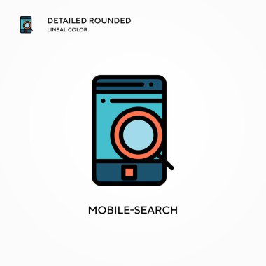 Mobil arama vektör simgesi. Modern vektör illüstrasyon kavramları. Düzenlemesi ve kişiselleştirmesi kolay.
