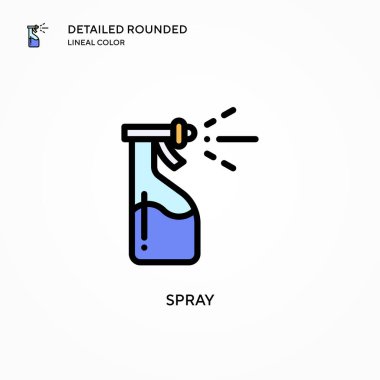Sprey vektör simgesi. Modern vektör illüstrasyon kavramları. Düzenlemesi ve kişiselleştirmesi kolay.