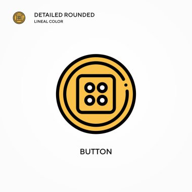 Düğme vektör simgesi. Modern vektör illüstrasyon kavramları. Düzenlemesi ve kişiselleştirmesi kolay.