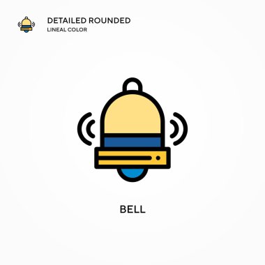 Çan vektör simgesi. Modern vektör illüstrasyon kavramları. Düzenlemesi ve kişiselleştirmesi kolay.