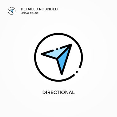 Yönsel vektör simgesi. Modern vektör illüstrasyon kavramları. Düzenlemesi ve kişiselleştirmesi kolay.