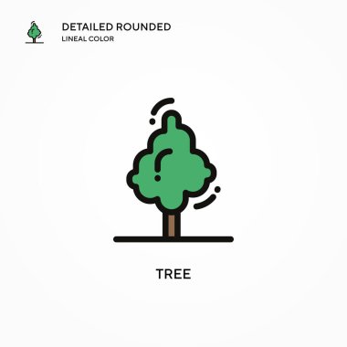 Ağaç vektör simgesi. Modern vektör illüstrasyon kavramları. Düzenlemesi ve kişiselleştirmesi kolay.