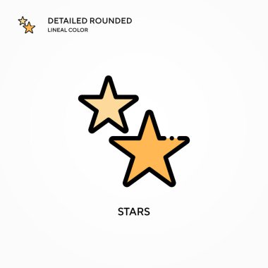 Yıldız vektör simgesi. Modern vektör illüstrasyon kavramları. Düzenlemesi ve kişiselleştirmesi kolay.