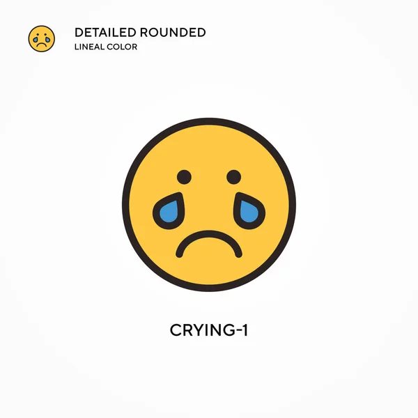 Crying Icono Vector Conceptos Modernos Ilustración Vectorial Fácil Editar Personalizar — Archivo Imágenes Vectoriales