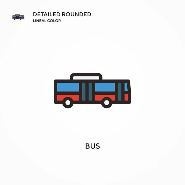 Icono Vector Bus Conceptos Modernos Ilustración Vectorial Fácil Editar Personalizar — Archivo Imágenes Vectoriales