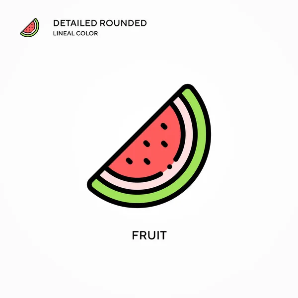 Icono Vector Fruta Conceptos Modernos Ilustración Vectorial Fácil Editar Personalizar — Archivo Imágenes Vectoriales