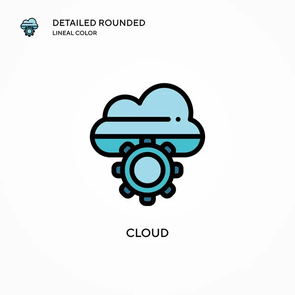 Cloud Vector Icon Modern Vector Illustration Concepts Easy Edit Customize — Stock Vector