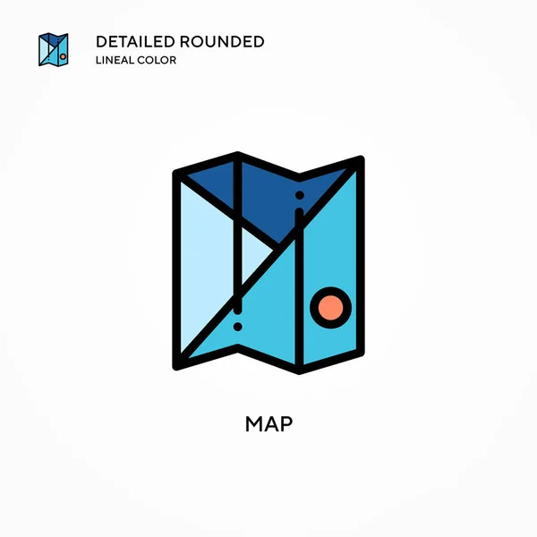 Map Vector Icon Modern Vector Illustration Concepts Easy Edit Customize — Stock Vector