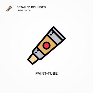 Boya tüpü vektör simgesi. Modern vektör illüstrasyon kavramları. Düzenlemesi ve kişiselleştirmesi kolay.