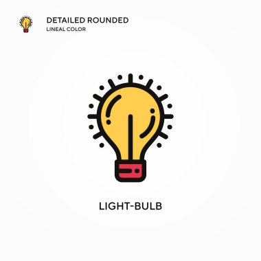 Ampul vektör simgesi. Modern vektör illüstrasyon kavramları. Düzenlemesi ve kişiselleştirmesi kolay.
