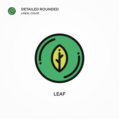 Yaprak vektör simgesi. Modern vektör illüstrasyon kavramları. Düzenlemesi ve kişiselleştirmesi kolay.