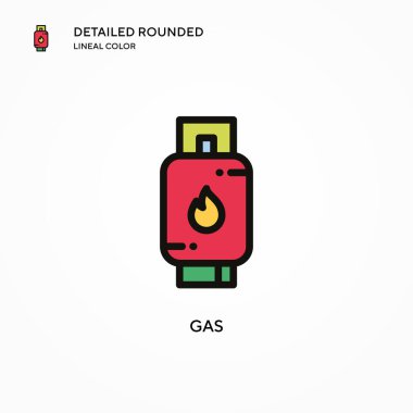 Gaz vektör simgesi. Modern vektör illüstrasyon kavramları. Düzenlemesi ve kişiselleştirmesi kolay.