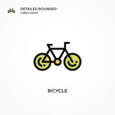Bisiklet vektör simgesi. Modern vektör illüstrasyon kavramları. Düzenlemesi ve kişiselleştirmesi kolay.