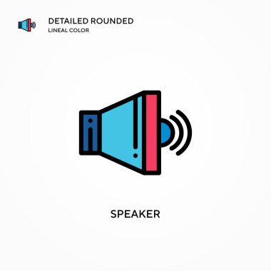 Sözcü vektör simgesi. Modern vektör illüstrasyon kavramları. Düzenlemesi ve kişiselleştirmesi kolay.