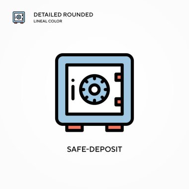 Güvenli-depolama vektör simgesi. Modern vektör illüstrasyon kavramları. Düzenlemesi ve kişiselleştirmesi kolay.