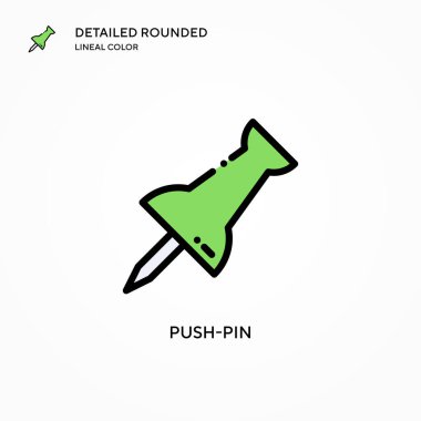 İt-pin vektör simgesi. Modern vektör illüstrasyon kavramları. Düzenlemesi ve kişiselleştirmesi kolay.