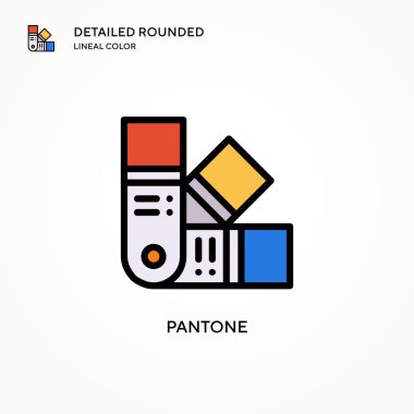 Pantone vektör simgesi. Modern vektör illüstrasyon kavramları. Düzenlemesi ve kişiselleştirmesi kolay.