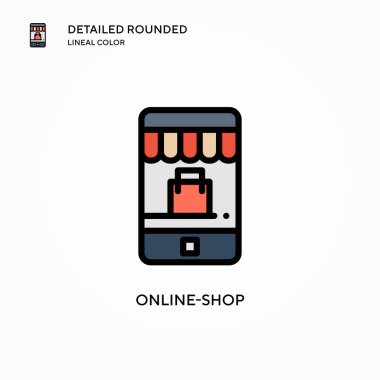 Çevrimiçi vektör simgesi. Modern vektör illüstrasyon kavramları. Düzenlemesi ve kişiselleştirmesi kolay.