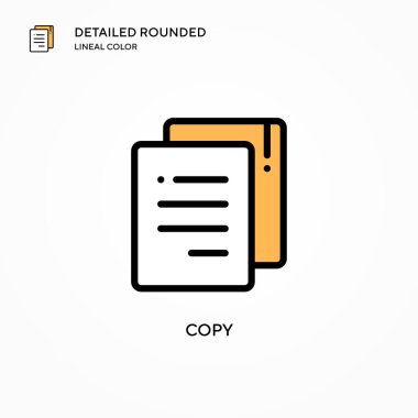 Vektör simgesini kopyala Modern vektör illüstrasyon kavramları. Düzenlemesi ve kişiselleştirmesi kolay.