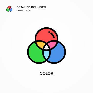 Renk vektör simgesi. Modern vektör illüstrasyon kavramları. Düzenlemesi ve kişiselleştirmesi kolay.