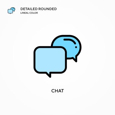 Sohbet vektörü simgesi. Modern vektör illüstrasyon kavramları. Düzenlemesi ve kişiselleştirmesi kolay.