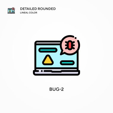 Böcek-2 vektör simgesi. Modern vektör illüstrasyon kavramları. Düzenlemesi ve kişiselleştirmesi kolay.