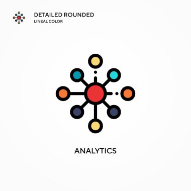 Analitik vektör simgesi. Modern vektör illüstrasyon kavramları. Düzenlemesi ve kişiselleştirmesi kolay.