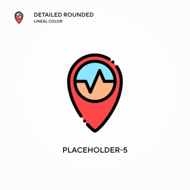 Yer Tutucu-5 vektör simgesi. Modern vektör illüstrasyon kavramları. Düzenlemesi ve kişiselleştirmesi kolay.