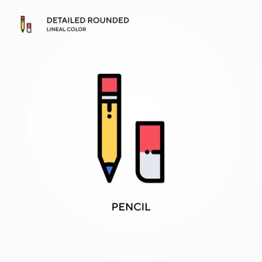 Kalem vektör simgesi. Modern vektör illüstrasyon kavramları. Düzenlemesi ve kişiselleştirmesi kolay.