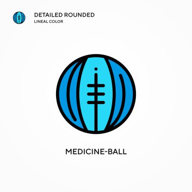 İlaç topu vektör simgesi. Modern vektör illüstrasyon kavramları. Düzenlemesi ve kişiselleştirmesi kolay.