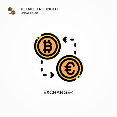 Değişim-1 vektör simgesi. Modern vektör illüstrasyon kavramları. Düzenlemesi ve kişiselleştirmesi kolay.