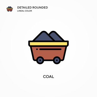 Kömür vektör simgesi. Modern vektör illüstrasyon kavramları. Düzenlemesi ve kişiselleştirmesi kolay.