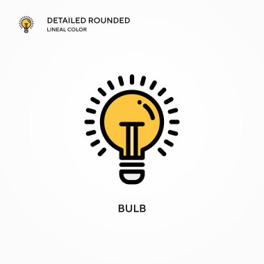 Ampul vektör simgesi. Modern vektör illüstrasyon kavramları. Düzenlemesi ve kişiselleştirmesi kolay.