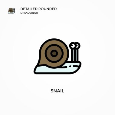 Salyangoz vektör simgesi. Modern vektör illüstrasyon kavramları. Düzenlemesi ve kişiselleştirmesi kolay.