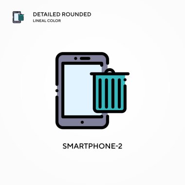 Akıllı Telefon-2 vektör simgesi. Modern vektör illüstrasyon kavramları. Düzenlemesi ve kişiselleştirmesi kolay.