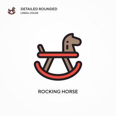 Sallanan at vektör simgesi. Modern vektör illüstrasyon kavramları. Düzenlemesi ve kişiselleştirmesi kolay.