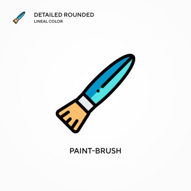 Boya fırçası vektör simgesi. Modern vektör illüstrasyon kavramları. Düzenlemesi ve kişiselleştirmesi kolay.