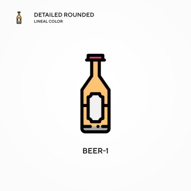 Bira-1 vektör simgesi. Modern vektör illüstrasyon kavramları. Düzenlemesi ve kişiselleştirmesi kolay.