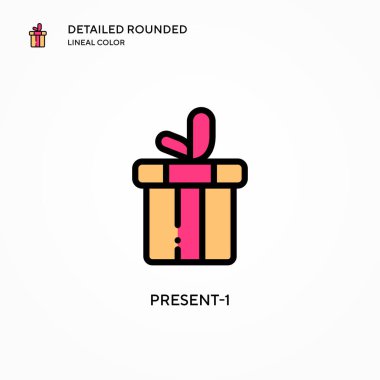 Mevcut-1 vektör simgesi. Modern vektör illüstrasyon kavramları. Düzenlemesi ve kişiselleştirmesi kolay.