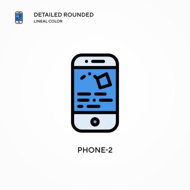 Telefon-2 vektör simgesi. Modern vektör illüstrasyon kavramları. Düzenlemesi ve kişiselleştirmesi kolay.
