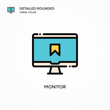 Vektör simgesini izle. Modern vektör illüstrasyon kavramları. Düzenlemesi ve kişiselleştirmesi kolay.