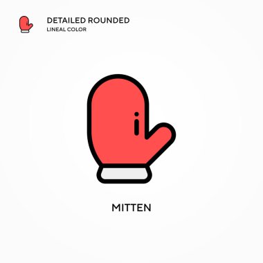 Mitten vektör simgesi. Modern vektör illüstrasyon kavramları. Düzenlemesi ve kişiselleştirmesi kolay.